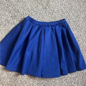 🦋 Forever 21 Royal Blue Skater Skirt Mini Casual Cheerleader High Waist Small
